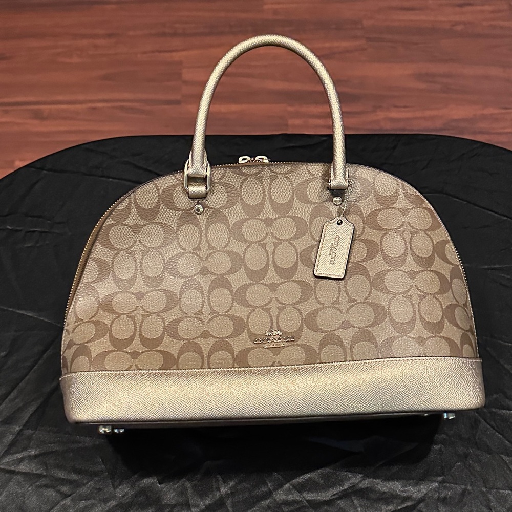Coach Brown Signature Dome Satchel